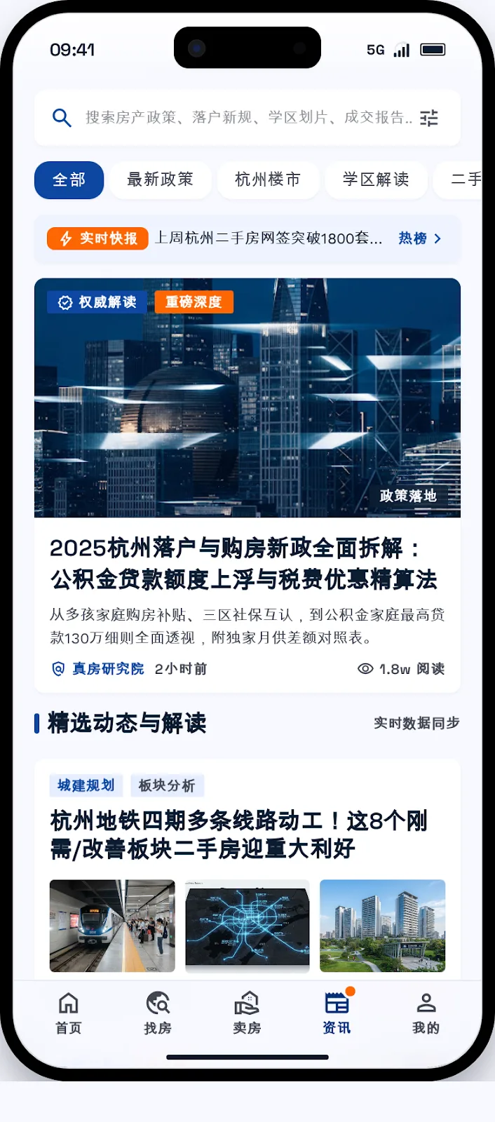 二手房平台资讯界面